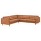 LANDSKRONA Ecksofa 5-sitzig, Grann/Bomstad goldbraun/Metall