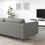 LANDSKRONA Ecksofa 5-sitzig, Grann/Bomstad graugrün/Metall