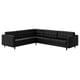 LANDSKRONA Ecksofa 5-sitzig, Grann/Bomstad schwarz/Metall