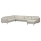 LANDSKRONA Ecksofa 6-sitzig, mit Récamiere Gunnared/beige Metall