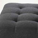 LANDSKRONA Hocker, Gunnared dunkelgrau/Holz/schwarz