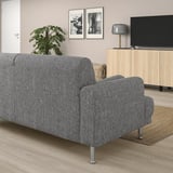 LÅNGARYD 2er-Sofa, Lejde/grau/schwarz Metall