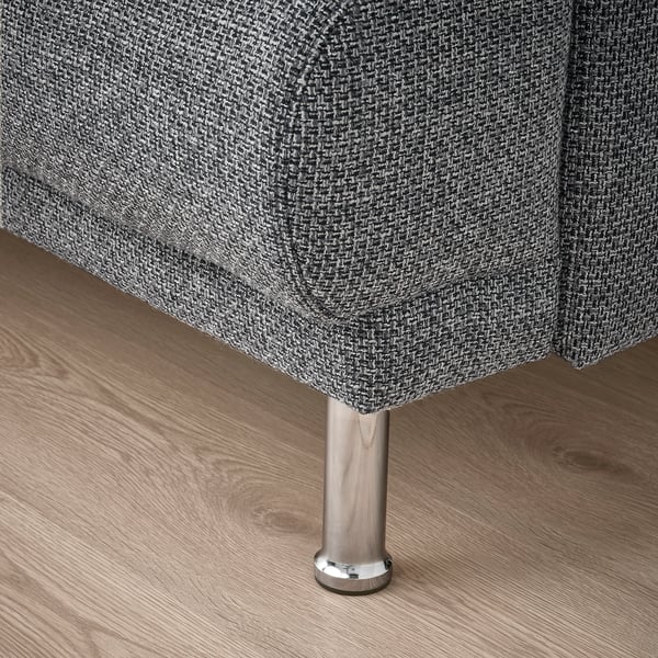 LÅNGARYD 2er-Sofa, Lejde/grau/schwarz Metall