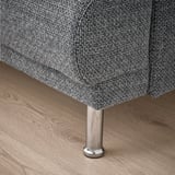 LÅNGARYD 2er-Sofa, Lejde/grau/schwarz Metall