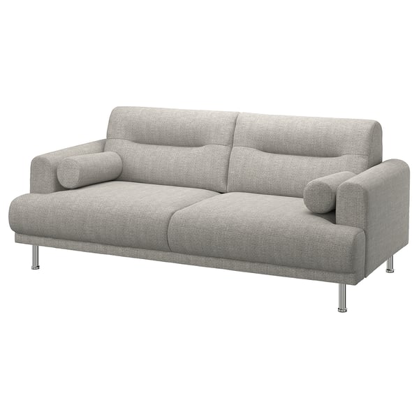 LÅNGARYD 2er-Sofa, Lejde hellgrau/Metall