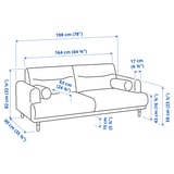 LÅNGARYD 2er-Sofa, Lejde hellgrau/Metall