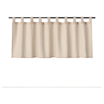 LENDA Scheibengardine, 1 Stück, elfenbeinweiß/mit Schlaufen, 140x50 cm