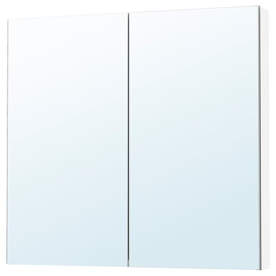 LETTAN Spiegelschrank mit Türen, Spiegeleffekt/Spiegelglas, 100x15x95 cm