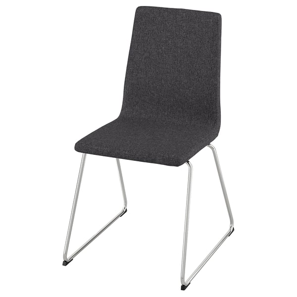 LILLÅNÄS Stuhl, verchromt/Gunnared dunkelgrau