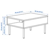LILLEHEM 2er-Sitzelement mit Ablage, Gunnared dunkelgrau/Holz