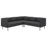 LILLEHEM Modulecksofa 4-sitzig, Gunnared dunkelgrau/Metall