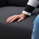 LINANÄS 2er-Sofa, Vissle dunkelgrau