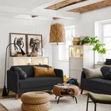 LINANÄS 2er-Sofa, Vissle dunkelgrau