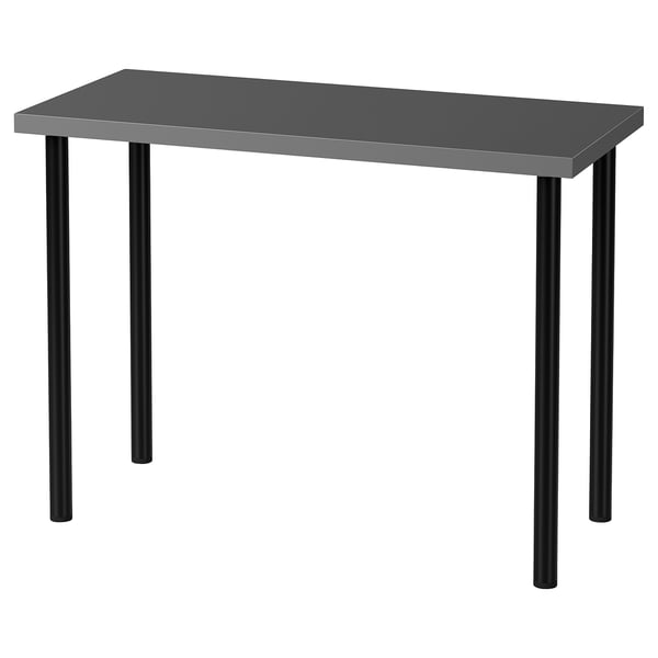 LINNMON / ADILS Tisch, dunkelgrau/schwarz, 100x45 cm