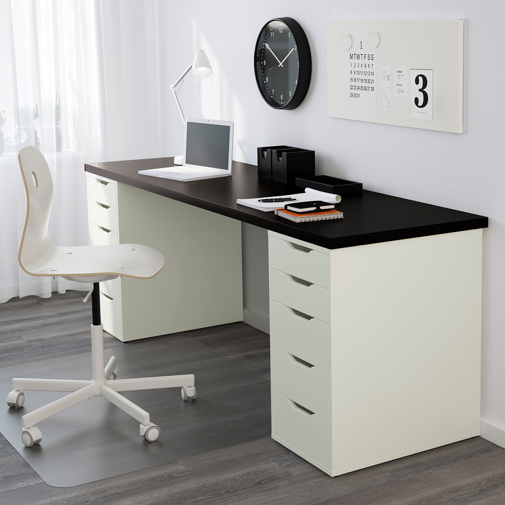 LINNMON / ALEX Tisch - schwarzbraun, weiß - IKEA Schweiz