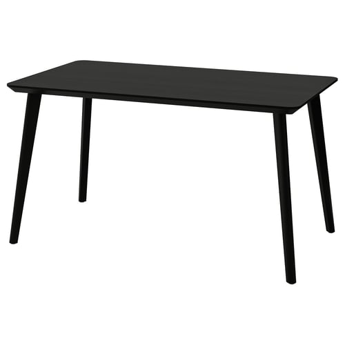 LISABO Tisch - schwarz/Eschenfurnier 140x78 cm