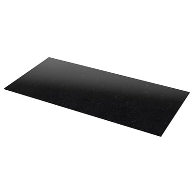 LOCKEBO Maßarbeitsplatte, anthrazit Steinmuster/Glaskomposit, 1 m²x2.0 cm