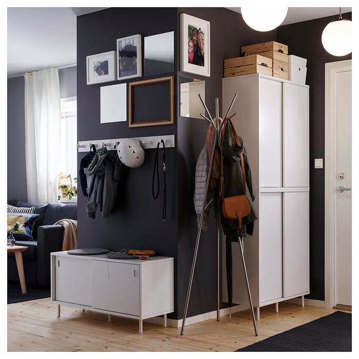 MACKAPÄR Bank mit Aufbewahrung, weiß, 100x51 cm - IKEA Schweiz