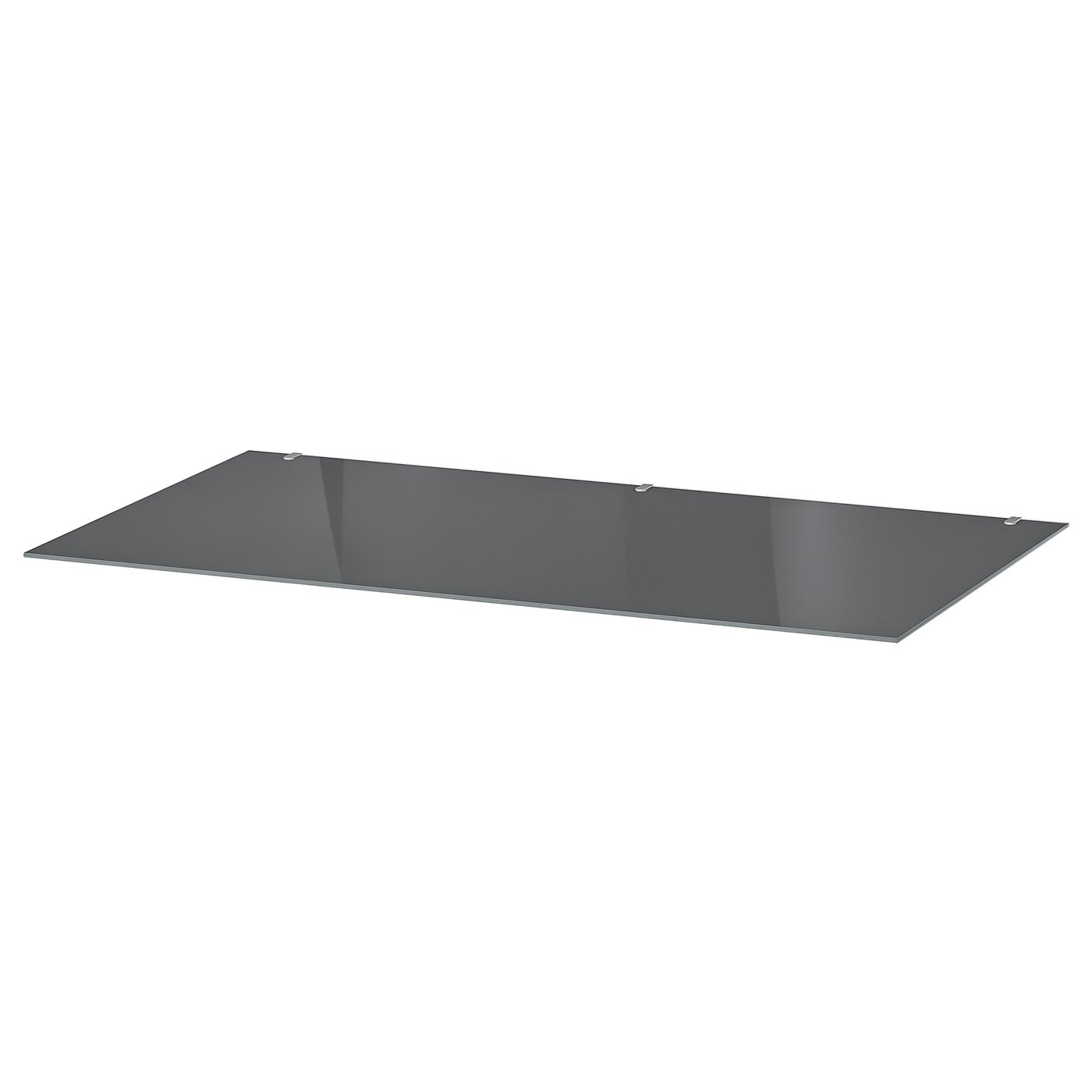 MALM Glasplatte - transparent grau 80x48 cm