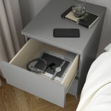 MALM Kommode mit 2 Schubladen, grau lasiert, 40x55 cm