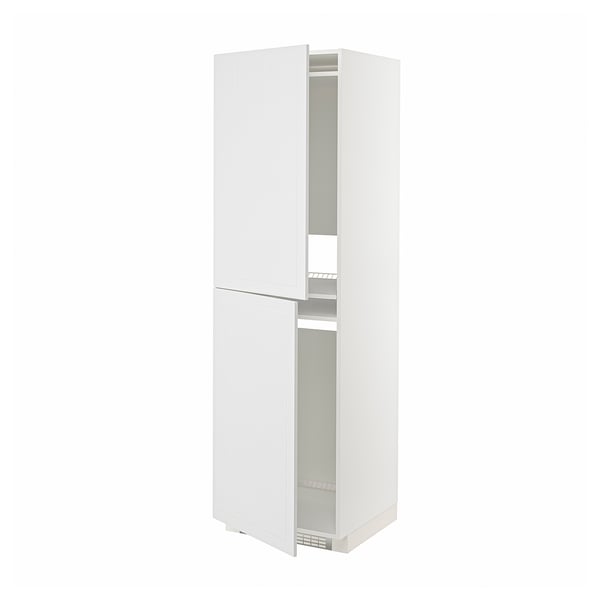 METOD Hochschrank f Kühl-/Gefrierschrank, weiß/Stensund weiß, 60x60x200 cm