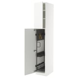 METOD Hochschrank mit Putzschrankeinr., weiß/Stensund weiß, 40x60x220 cm