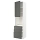 METOD / MAXIMERA Hochschr f Of+Tü/3 Sch, weiß/Voxtorp dunkelgrau, 60x60x240 cm