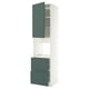 METOD / MAXIMERA Hochschrank f Backofen+Tür/2Schubl, weiß/Aspudden dunkel graugrün, 60x60x240 cm