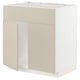 METOD Unterschr f Spüle+2 Türen/Front, weiß/Havstorp beige, 80x60 cm