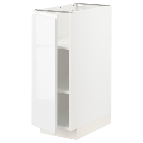 METOD Unterschrank mit Böden, weiß/Voxtorp Hochglanz/weiß, 30x60 cm