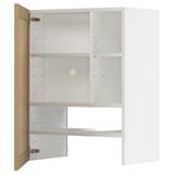 METOD Wandschrank f Dunstabzug/Boden/Tür, weiß/Forsbacka Eiche, 60x80 cm