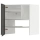 METOD Wandschrank f Dunstabzug/Boden/Tür, weiß/Voxtorp dunkelgrau, 60x60 cm