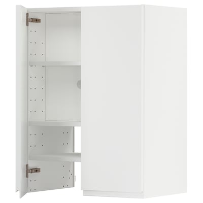 METOD Wandschrank f Dunstabzug/Boden/Tür, weiß/Voxtorp matt weiß, 60x80 cm