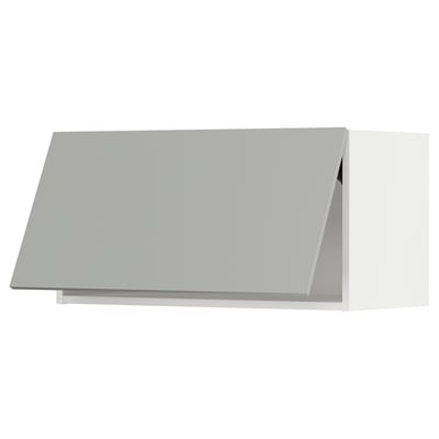 METOD Wandschrank horizontal, weiß/Havstorp hellgrau, 80x40 cm