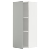 METOD Wandschrank mit Böden, weiß/Havstorp hellgrau, 40x100 cm