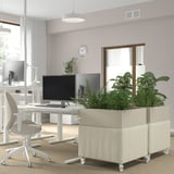 MITTZON Akustischer Blumenkasten mit Rollen, Gunnared beige, 70x70x75 cm