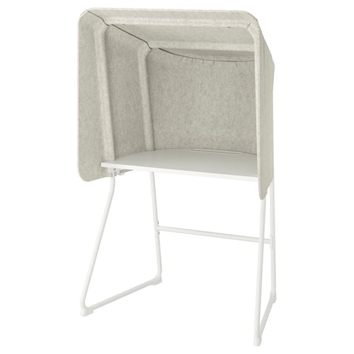 MITTZON Arbeitsplatz f konzentrie. Arbeiten - beige/weiß 95x87x155 cm