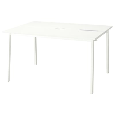 MITTZON Konferenztisch, weiß, 140x108x75 cm