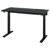 MITTZON Schreibtisch, schwarz lasiert Eschenfurnier/schwarz, 120x60 cm