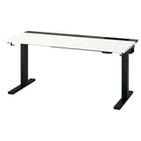 MITTZON Schreibtisch sitz/steh, elektrisch weiß/schwarz, 140x60 cm