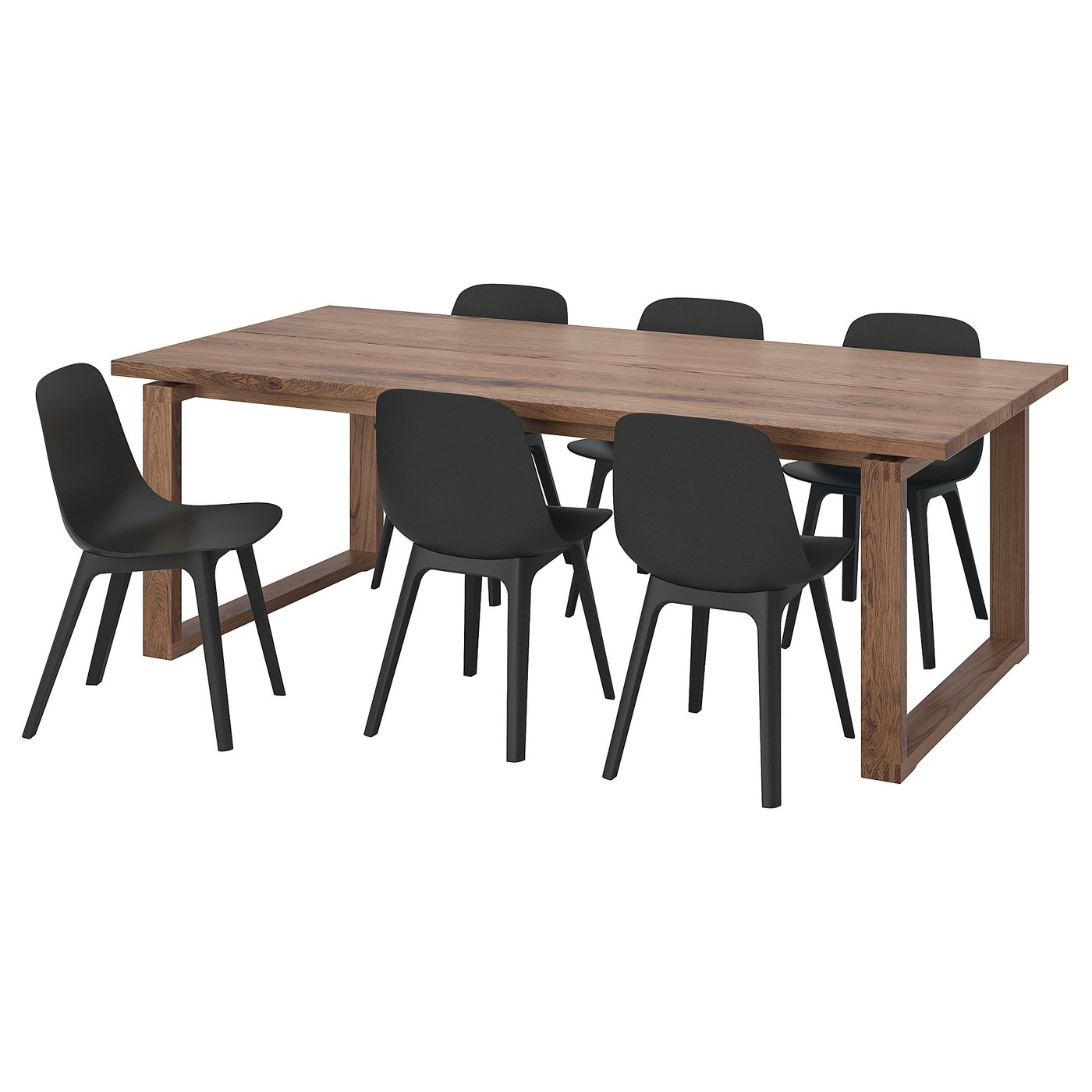 MÖRBYLÅNGA / ODGER Tisch und 6 stühle - Eichenfurnier ...