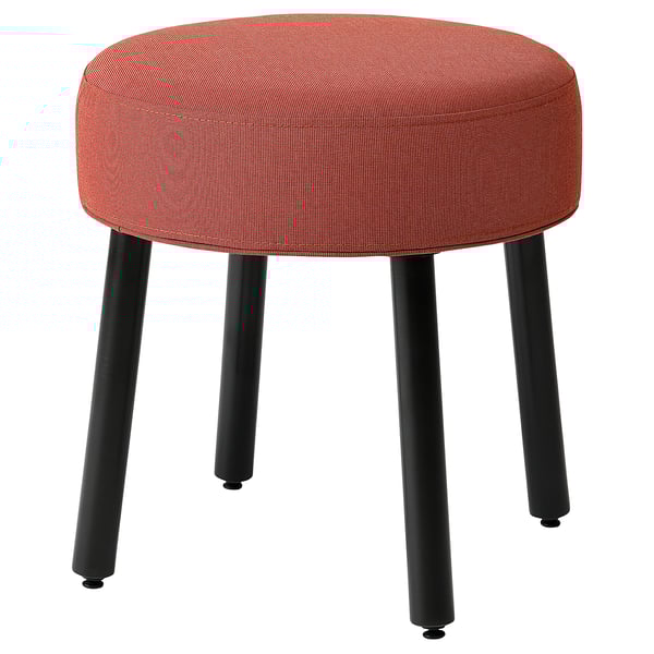 MÖRTFORS Pouf, Diseröd rot, 47x47 cm