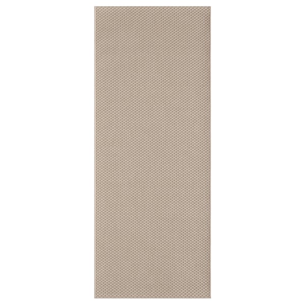 MORUM Teppich flach gewebt, drin/draußen, beige, 80x200 cm