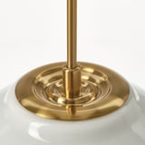 MUDDERVERK Hängeleuchte, Messing/opalweiß Glas