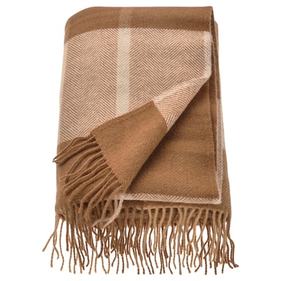 MYRULL Plaid, hellbraun, 130x170 cm