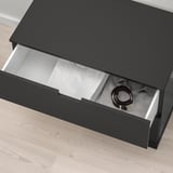NORDLI Kommode mit 2 Schubladen, anthrazit, 80x54 cm
