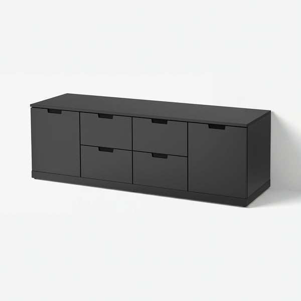 NORDLI Kommode mit 6 Schubladen, anthrazit, 160x54 cm