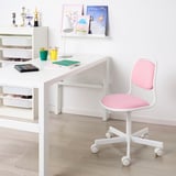 ÖRFJÄLL Schreibtischstuhl für Kinder, weiß/Vissle rosa