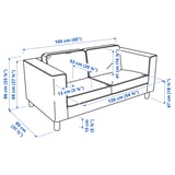 PÄRUP 2er-Sofa, Vissle grau