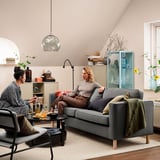 PÄRUP 3er-Sofa, Vissle grau